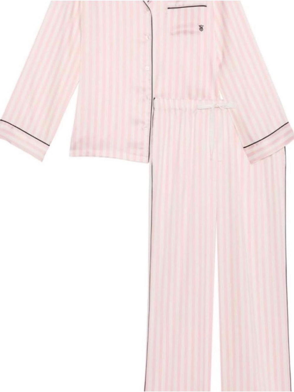 🩷🎀 Victoria’s Secret PINK Satin Striped Pajama Bottoms — Medium 🎀🩷